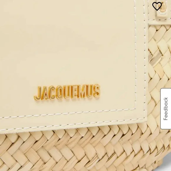 Jacquemus Le Petit Panier Soli Wicker Top Handle Bag broken piece on back!! - Picture 6 of 17